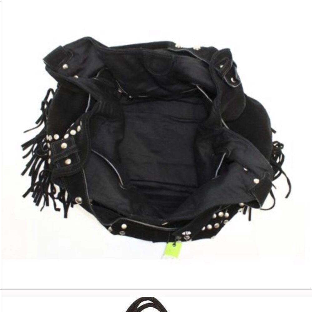 Sam Edelman Suede Leather studded fringe bag - Picture 6 of 8